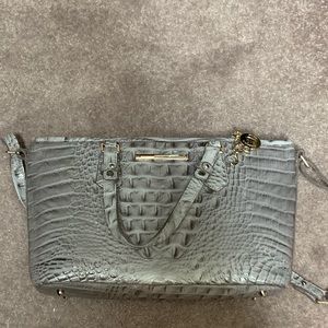 Gray crossbody handbag